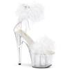 Pleaser - ADORE724F Sandale à bride à la cheville, Pole dance chaussures - Chaussures de pole dance - Blanc Product image